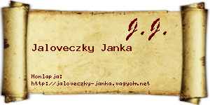 Jaloveczky Janka névjegykártya